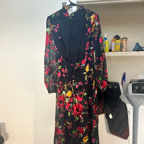 Lulu's Vibrant Floral Long Sleeve Dress - Picture 3 of 8